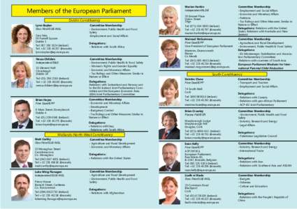 Members of the European Parliament Dublin Constituency Lynn Boylan Sinn Féin/GUE-NGL Sinn Féin, 58 Parnell Square
