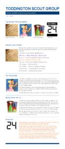 TODDINGTON SCOUT GROUP February newsletter brought to you by Karen & David VOL. 1, ISSUE 1 Top stories in this newsletter