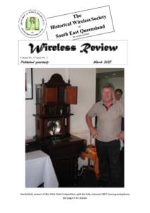 Wireless Review Volume No. 17 Issue No. 3 Published quarterly  March 2015