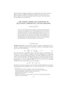 2003 Colloquium on Differential Equations and Applications, Maracaibo, Venezuela. Electronic Journal of Differential Equations, Conference 13, 2005, pp. 101–112. ISSN: [removed]URL: http://ejde.math.txstate.edu or ht