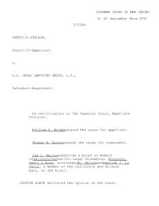 SUPREME COURT OF NEW JERSEY A- 64 September Term[removed]PATRICIA ATALESE,