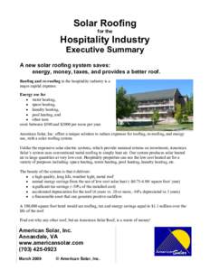 Microsoft Word - Solar Roofing for the Hospitality Industry exec sumry.doc