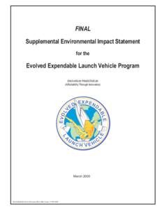 FINAL Supplemental Environmental Impact Statement for the Evolved Expendable Launch Vehicle Program