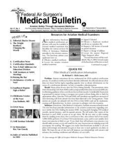 Federal Air Surgeon’s  Medical Bulletin Vol. 41, No. 4 Winter[removed]