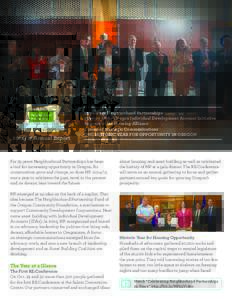 25 years of opportunity 15 years of IDA | 10 years of Oregon Housing AllianceAnnual Report  25 years of Neighborhood Partnerships