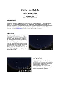 Stellarium Mobile Quick Start Guide VersionIntroduction