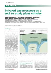 VOL. 28 NOARTICLE Infrared spectroscopy as a tool to study plant cuticles