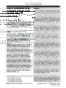 Environ. Sci. Technol, 9096–9102  Trends in Concentrations and Use of Agricultural Herbicides for Corn Belt Rivers, A L D O V . V E C C H I A , * ,†
