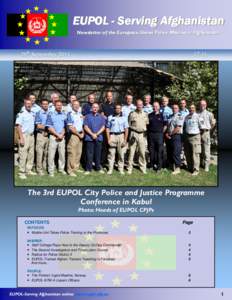 EUPOL - Serving Afghanistan Newsletter of the European Union Police Mission in Afghanistan 29th September[removed]