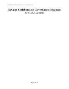 IceCube Collaboration Governance Document