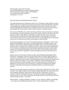 Joint Geoscience COMPETES HR1806 Letter