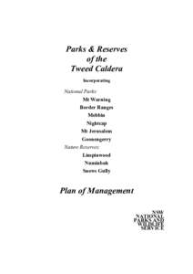 Mount Warning National Park et al - plan of management (PDF - 2.1MB)
