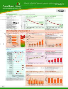 A Decade of Tracking Progress for Maternal, Newborn and Child Survival The 2015 Report Nepal DEMOGRAPHICS Total population (000)