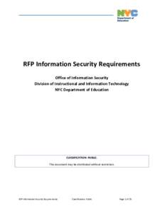 RFP Information Security Requirements