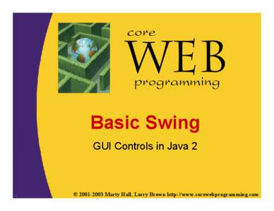 core programming Basic Swing GUI Controls in Java 2