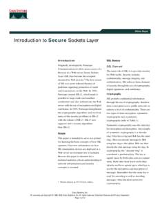 White Paper  Introduction to Secure Sockets Layer Introduction