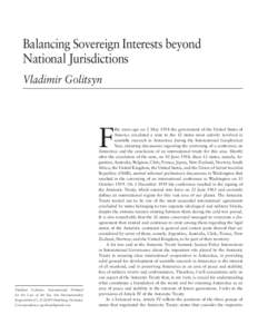 Balancing Sovereign Interests beyond National Jurisdictions