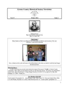 Greene County Historical Society Newsletter  Vol. 17 Winter 2011