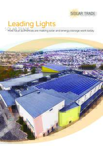 Leading Lights How local authorities are making solar and energy storage work today Contents  Polly Billington,