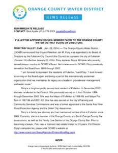 Microsoft Word - Fullerton Appoints Flory to OCWD Board.doc