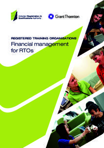 REGISTERED TRAINING ORGANISATIONS  Financial management for RTOs  Contents