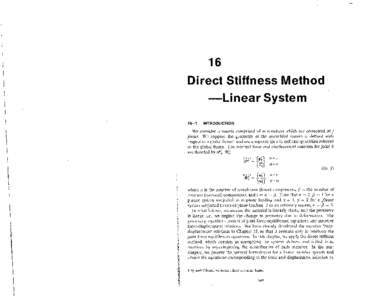 16  Direct Stiffness Method --- Linear System 16-1.