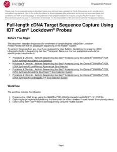 Shared Protocol - Target Sequence Capture Using NimbleGen SeqCap EZ Library