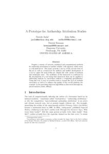 Computational linguistics / Natural language processing / Stylometry / Speech recognition / Patrick Juola / N-gram / Statistical inference / Research