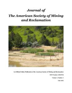 Environmental issues with mining / Natural environment / Mining / Earth / American Society of Mining and Reclamation / Mine reclamation / Tailings / Coal mining / ASMR / Acid mine drainage / Land reclamation / Surface mining