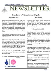 CHILTERN AIRCREW ASSOCIATION  JUNE 2013 NEWSLETTER Dam Buster’s 70th Anniversary (Page 5)