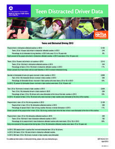 Teens and Distracted Driving, 2013 Data