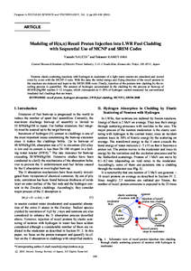 Progress in NUCLEAR SCIENCE and TECHNOLOGY, Vol. 2, ppARTICLE Modeling of H(n,n) Recoil Proton Injection into LWR Fuel Cladding with Sequential Use of MCNP and SRIM Codes