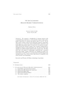 655  Documenta Math. On the Logarithmic Riemann-Hilbert Correspondence