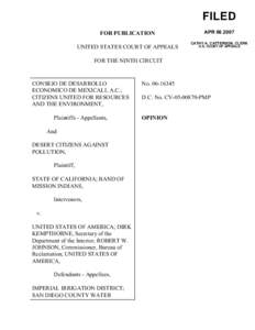 FILED FOR PUBLICATION UNITED STATES COURT OF APPEALS APRCATHY A. CATTERSON, CLERK