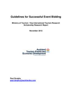 Guidelines for event bidding November 2012