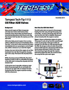 NovemberTempest Tech-Tip 1113 Oil Filter ADB Valves Background