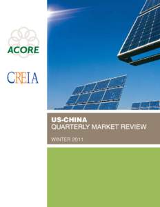 US-CHINA  US-CHINA A Collaborative Report by: American Council On Renewable Energy (ACORE)