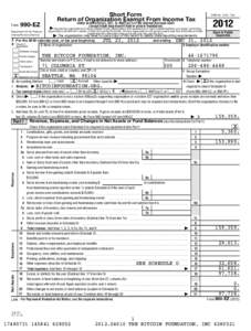 Form  Short Form Return Under of Organization Exempt From Income Tax
