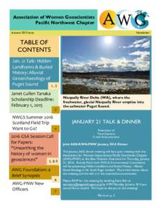 Association of Women Geoscientists Pacific Northwest Chapter Autumn 2015 Issue Newsletter