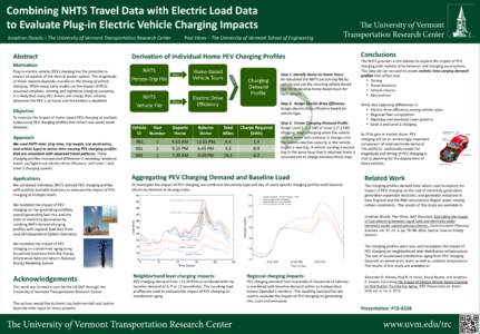 Combining NHTS Travel Data with Electric Load Data to Evaluate Plug-in Electric Vehicle Charging Impacts Jonathan Dowds – The University of Vermont Transportation Research Center Abstract
