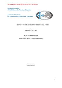FINAL REPORT AS ISSUED BY ECOVE ON 11 MAYEuropean Association of Establishments for Veterinary Education  Association Européenne