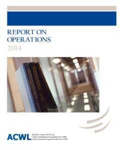 REPORT ON OPERATIONSAdvisory Centre on WTO Law