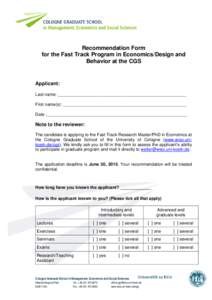 Microsoft Word - Recommendation Form2014