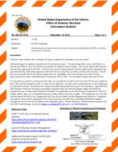 OASUnited States Department of the Interior Office of Aviation Services Information Bulletin No. DOI IB 16-02