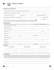 MARYLAND FORM POWER OF ATTORNEY  548