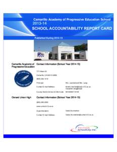 Camarillo Academy of Progressive Education SchoolPublished During
