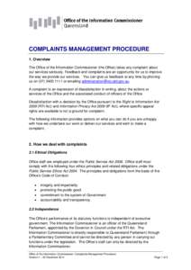 Complaints Management Procedure