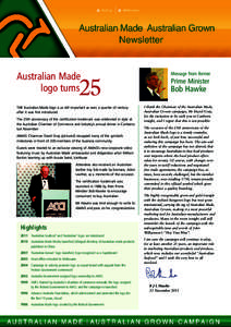 ISSUE 37  MARCH 2012 Australian Made logo turns