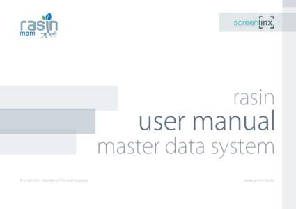 rasin  user manual master data system © screenlinx - member of the eventa group