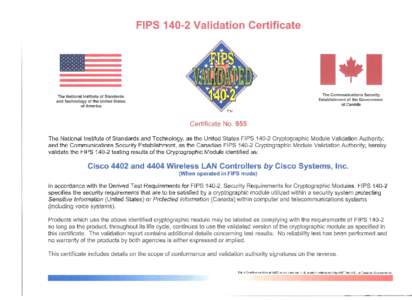 FIPS[removed]Validation Certificate No. 955